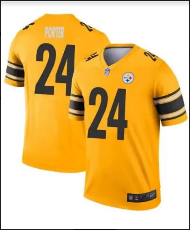 Men Pittsburgh Steelers #24 PORTER yellow 2024 Nike NFL jersey->indianapolis colts->NFL Jersey